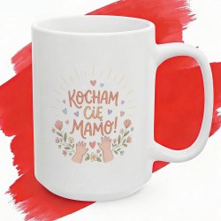 Kubek ceramiczny Kocham Cię Mamo – miłość z Małymi Rączkami