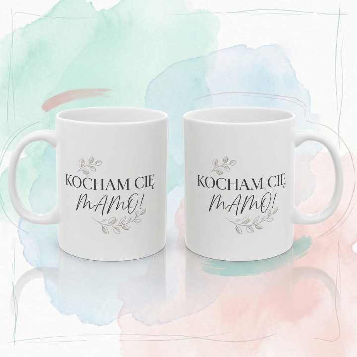 Kubek dla mamy Kocham Cię Mamo Minimalistyczny Prezent