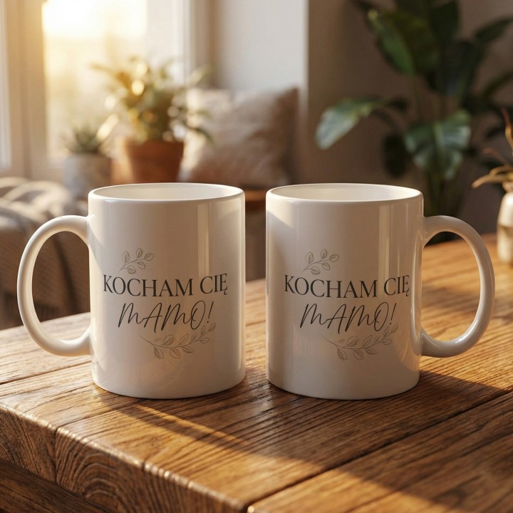 Kubek dla mamy Kocham Cię Mamo Minimalistyczny Prezent