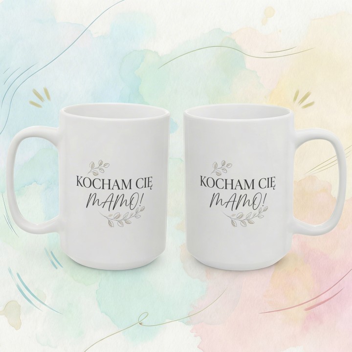 Kubek dla mamy Kocham Cię Mamo Minimalistyczny Prezent