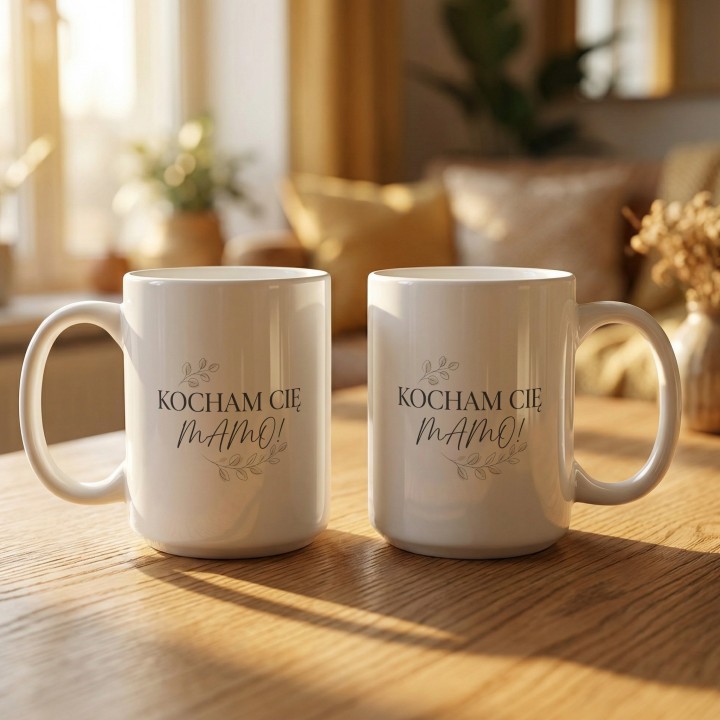 Kubek dla mamy Kocham Cię Mamo Minimalistyczny Prezent