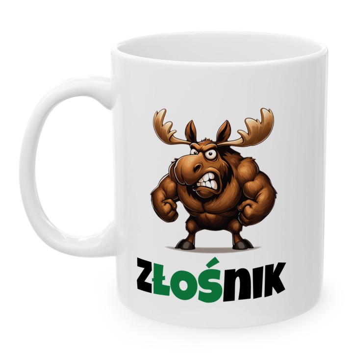 Kubek Złośnik Muskularny Łoś Prezent dla Choleryka