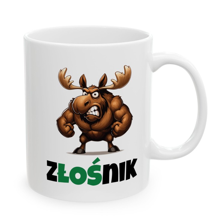 Kubek Złośnik Muskularny Łoś Prezent dla Choleryka