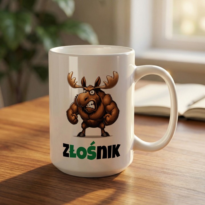 Kubek Złośnik Muskularny Łoś Prezent dla Choleryka