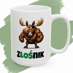 Kubek ceramiczny Złośnik – Muskularny Łoś z krótkim lontem