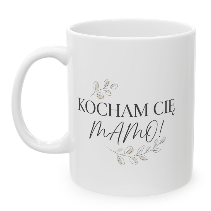 Kubek dla mamy Kocham Cię Mamo Minimalistyczny Prezent