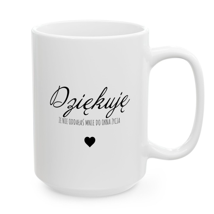 Kubek dla mamy Okno Życia Śmieszny prezent z czarnym humorem