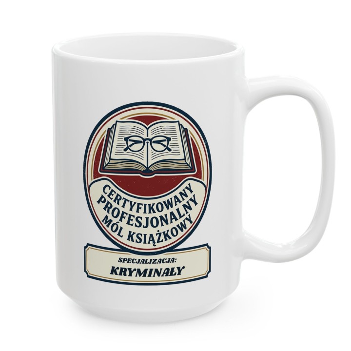 Personalizowany Kubek Certyfikowany Mól Książkowy Twoja Specjalizacja