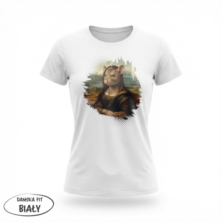 Koszulka Mona Lisa Gryzoń Parodia Sztuki | T-shirt z humorem