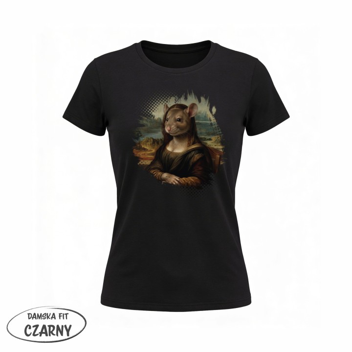 Koszulka Mona Lisa Gryzoń Parodia Sztuki | T-shirt z humorem