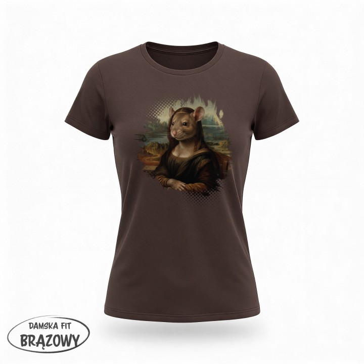 Koszulka Mona Lisa Gryzoń Parodia Sztuki | T-shirt z humorem