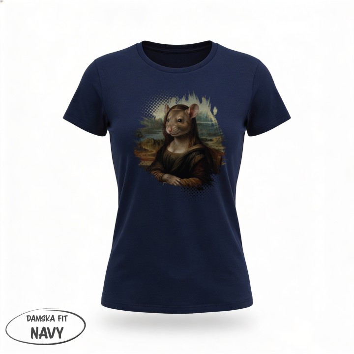 Koszulka Mona Lisa Gryzoń Parodia Sztuki | T-shirt z humorem