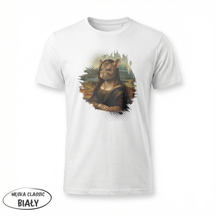 Koszulka Mona Lisa Gryzoń Parodia Sztuki | T-shirt z humorem