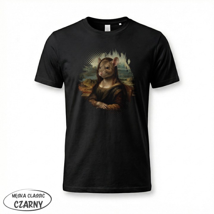 Koszulka Mona Lisa Gryzoń Parodia Sztuki | T-shirt z humorem