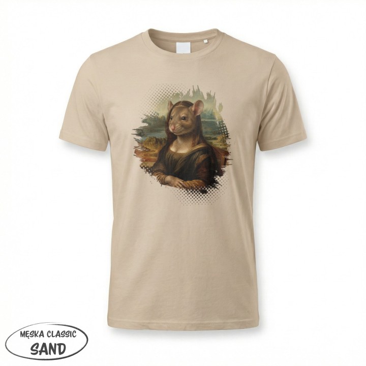 Koszulka Mona Lisa Gryzoń Parodia Sztuki | T-shirt z humorem