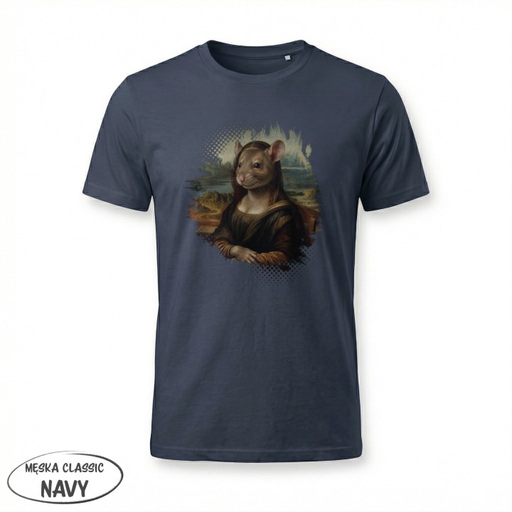 Koszulka Mona Lisa Gryzoń Parodia Sztuki | T-shirt z humorem