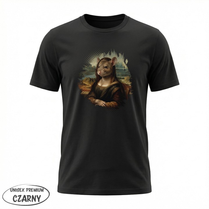 Koszulka Mona Lisa Gryzoń Parodia Sztuki | T-shirt z humorem