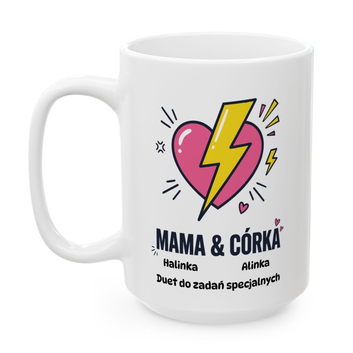 Personalizowany kubek Mama i Córka z imionami | Prezent dla duetu