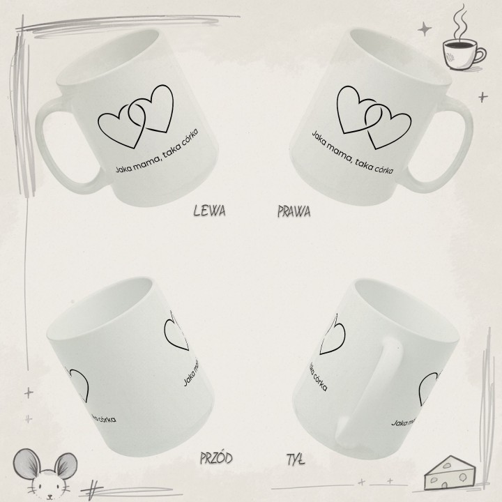 Kubek z nadrukiem Jaka mama, taka córka | Prezent dla Mamy