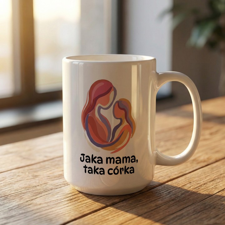 Kubek Jaka mama, taka córka – prezent dla mamy i córki z grafiką