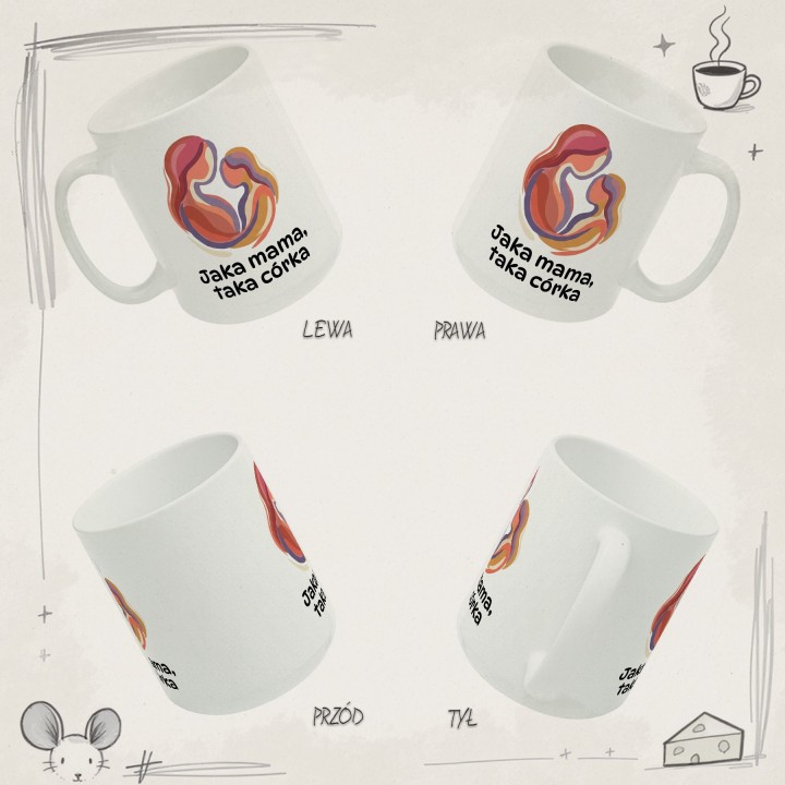 Kubek Jaka mama, taka córka – prezent dla mamy i córki z grafiką