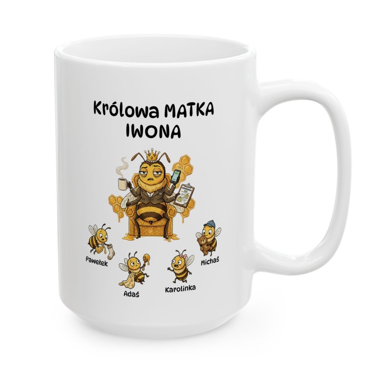 Personalizowany kubek dla mamy Królowa Matka – Imiona dzieci