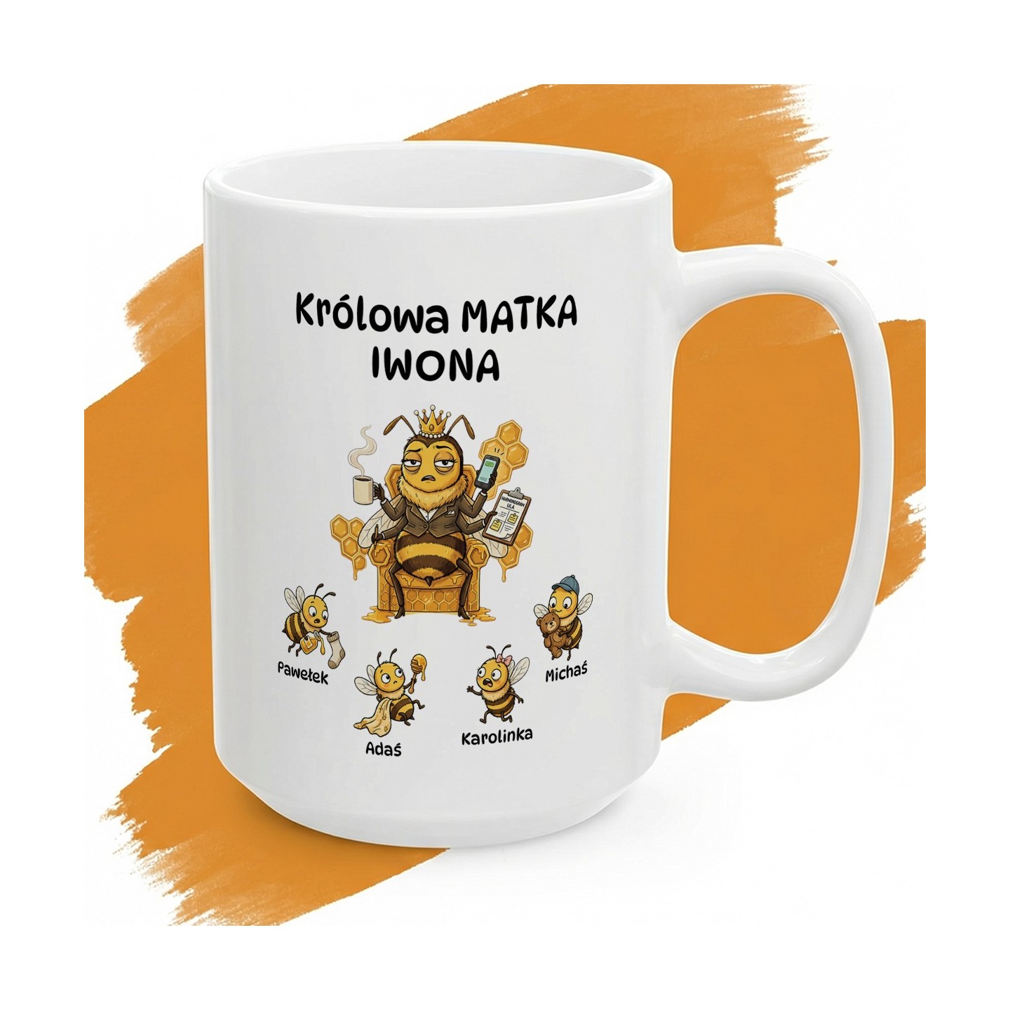 Personalizowany kubek Królowa Matka Pszczoła | CEO Domowego Chaosu