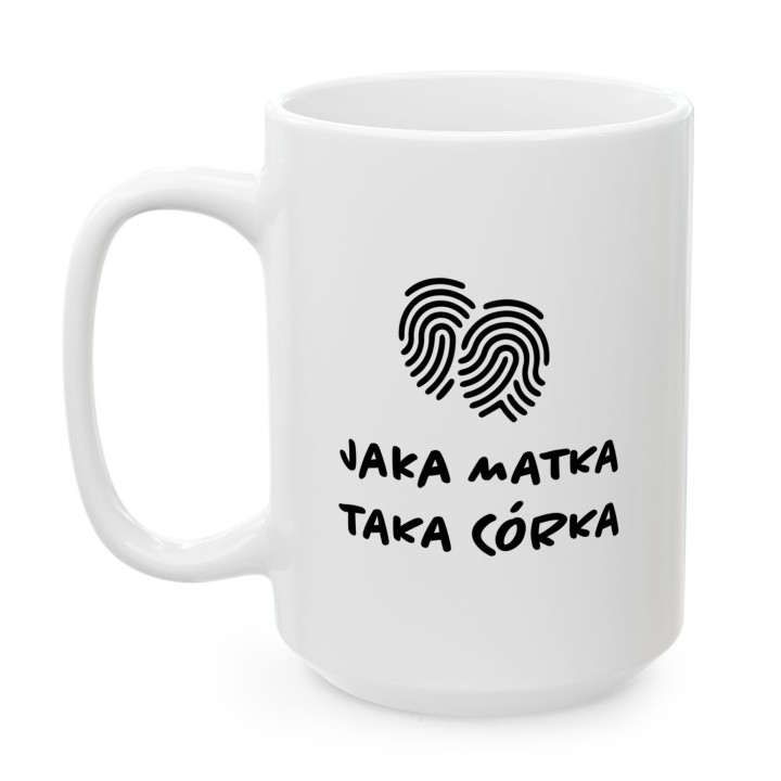 Kubek Jaka matka taka córka – Odciski palców | Prezent dla duetu
