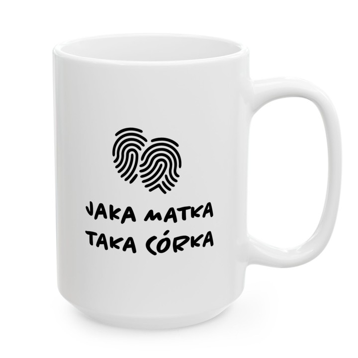 Kubek Jaka matka taka córka – Odciski palców | Prezent dla duetu