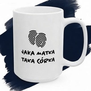 Kubek Jaka matka taka córka – Odciski palców | Prezent dla duetu