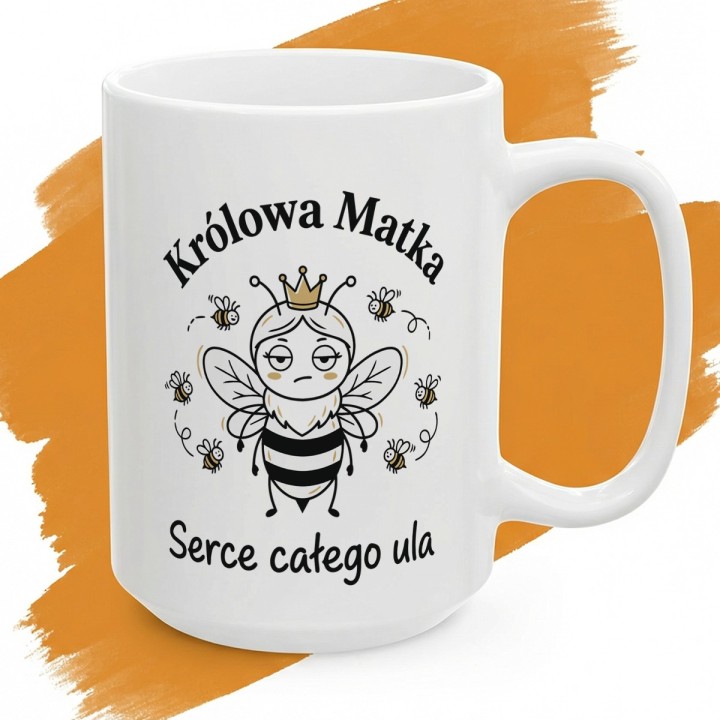Kubek Królowa Matka Serce Ula – Idealny prezent dla mamy od dzieci męża