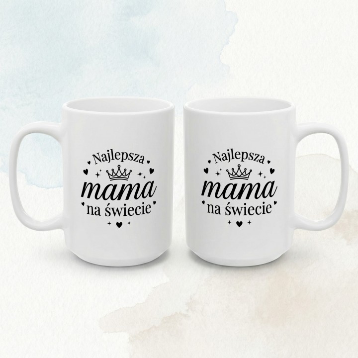 Kubek z nadrukiem Najlepsza mama na świecie – prezent dla mamy na Dzień Matki i urodziny