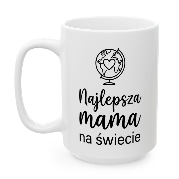 Kubek dla mamy Najlepsza mama na świecie | Globus z sercem