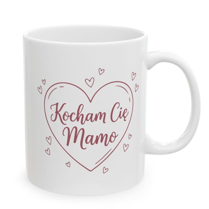 Kubek Kocham Cię Mamo – Prezent dla mamy z sercem
