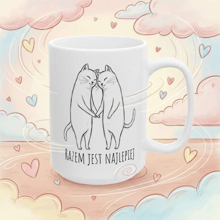 Kubek „RAZEM JEST NAJLEPIEJ” – myszki w duecie