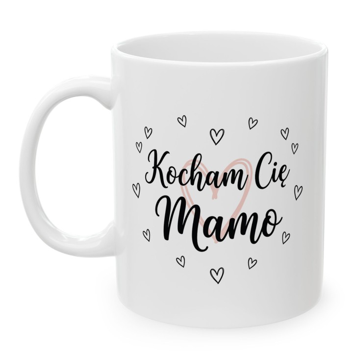 Kubek dla mamy Kocham Cię Mamo serca | Prezent na Dzień Matki