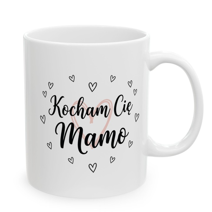 Kubek dla mamy Kocham Cię Mamo serca | Prezent na Dzień Matki