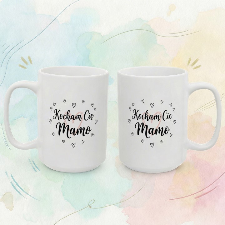 Kubek dla mamy Kocham Cię Mamo serca | Prezent na Dzień Matki