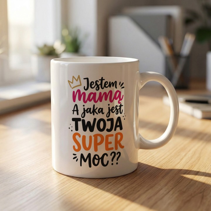 Kubek dla Mamy – Jestem Mamą, a Jaka jest Twoja Super Moc?