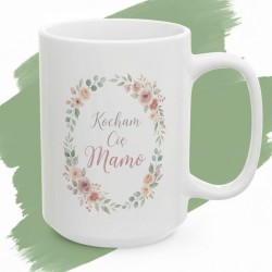 Kubek dla mamy na prezent – Kocham Cię Mamo w kwiatach