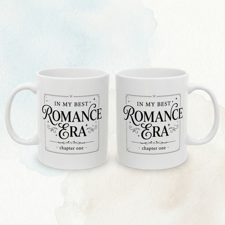 Kubek z nadrukiem In My Best Romance Era - Prezent dla fanki romansów