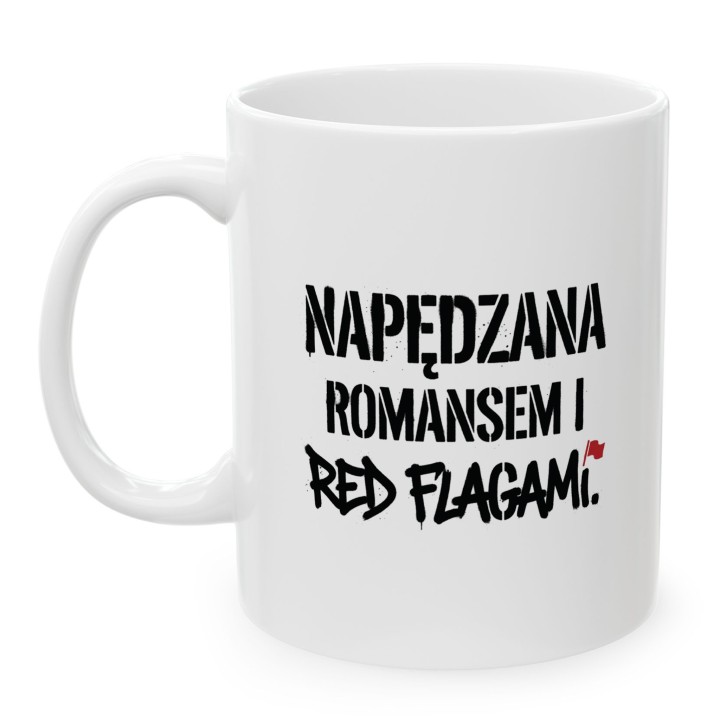 Kubek fanki dark romance Napędzana romansem i red flagami prezent