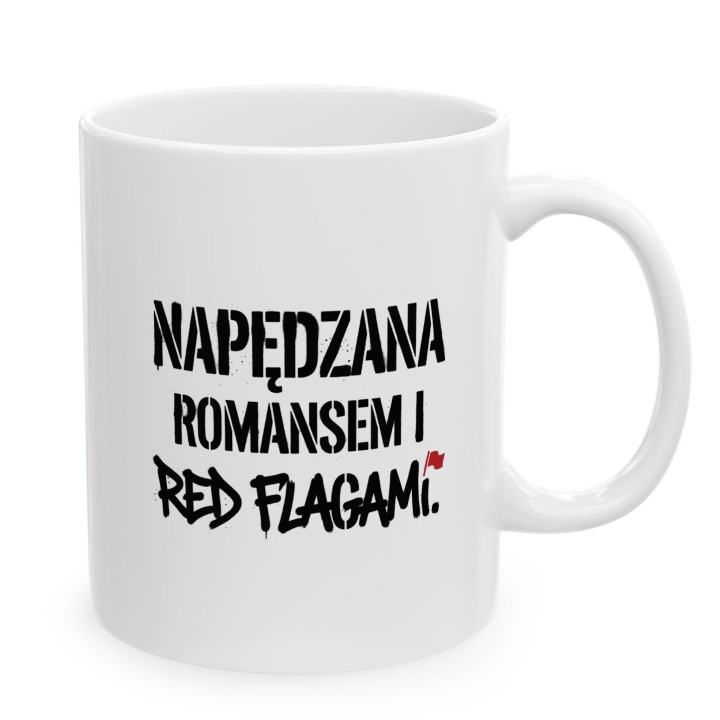 Kubek fanki dark romance Napędzana romansem i red flagami prezent