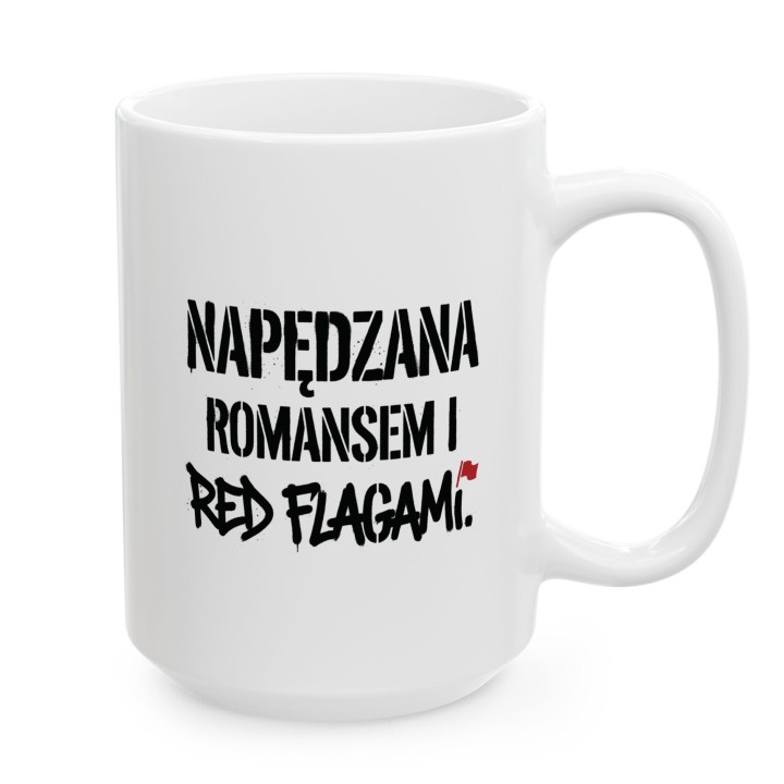 Kubek fanki dark romance Napędzana romansem i red flagami prezent
