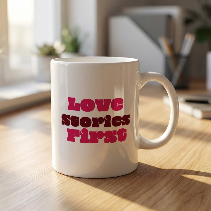 Kubek dla czytelniczki Love Stories First prezent mól książkowy
