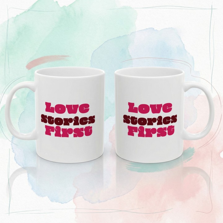 Kubek dla czytelniczki Love Stories First prezent mól książkowy