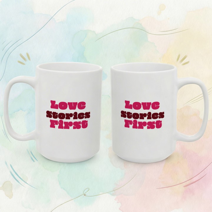 Kubek dla czytelniczki Love Stories First prezent mól książkowy