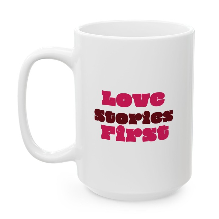Kubek dla czytelniczki Love Stories First prezent mól książkowy