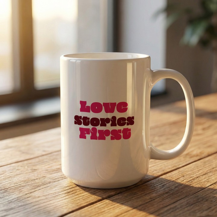 Kubek dla czytelniczki Love Stories First prezent mól książkowy