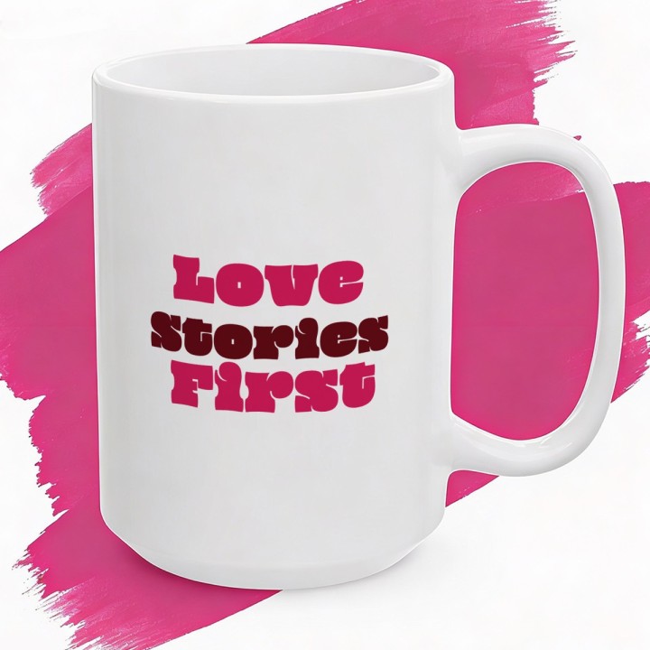 Kubek dla czytelniczki Love Stories First prezent mól książkowy
